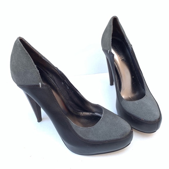 Matisse Shoes - MATISSE BROWN AND GREY SUEDE HEELS